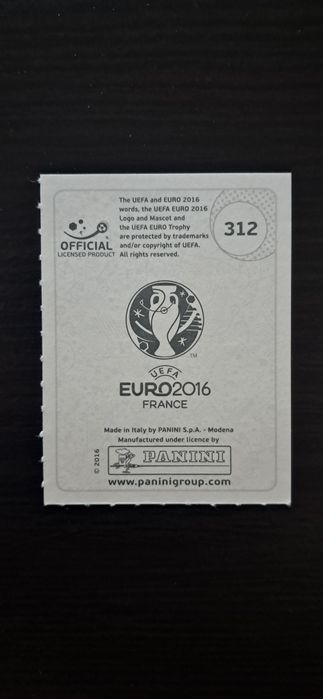Cromo futebol de Robert Lewandoski(Euro 2016)da Panini