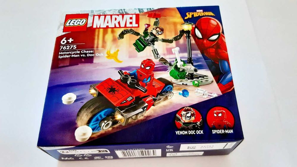 LEGO Marvel 76275 Motorcycle Chase Spider-Man vs Doc Ock selado