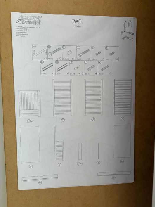 Łóżeczko Klupś Iwo 120x60 cm z materacem Rucken Stabil