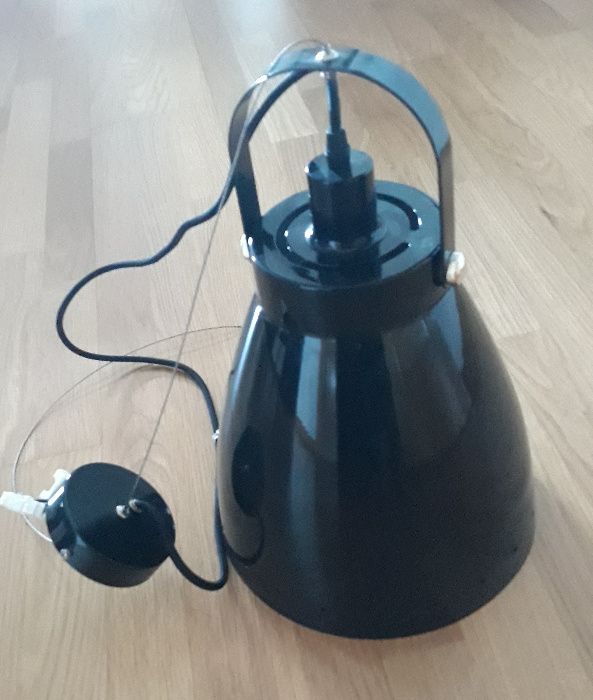 Candeeiro suspenso - tipo industrial, preto