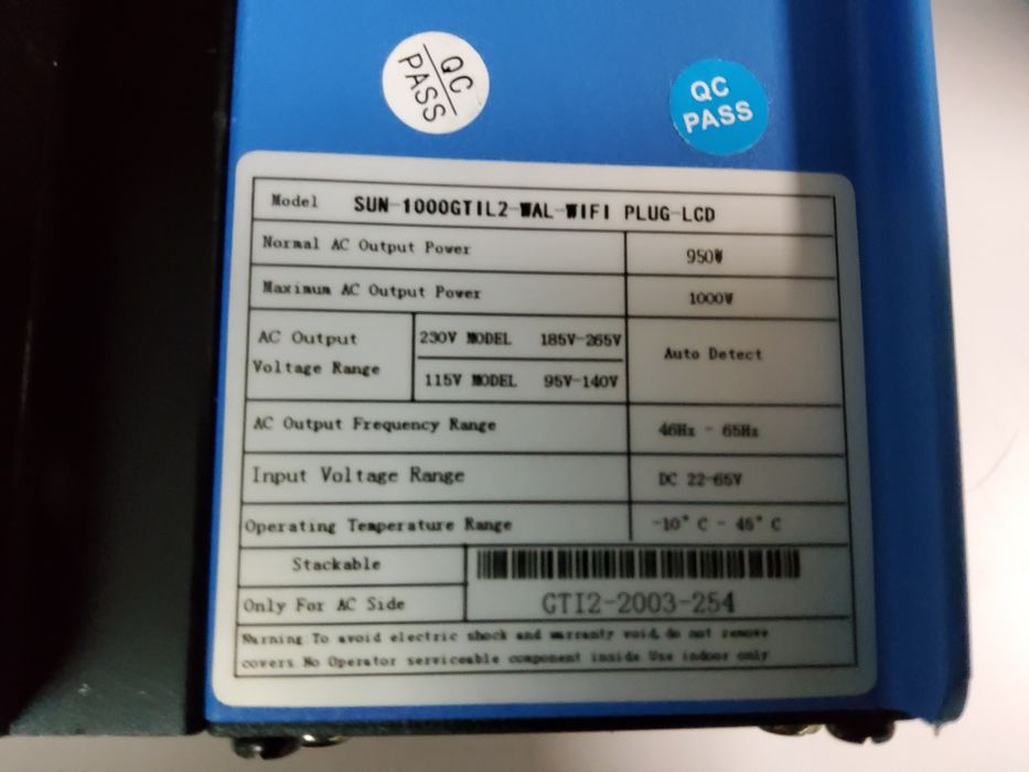 Grid tie inverter for wind turbine. 1000 watts with wifi64551209364738122