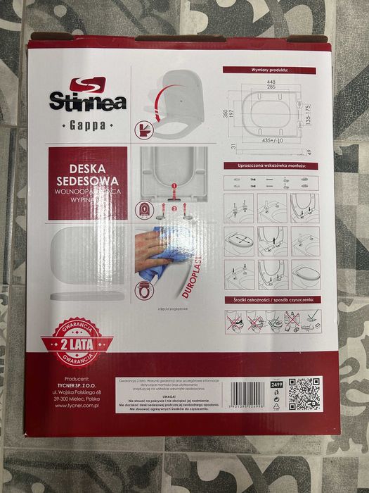 DESKA Zamiennik do ROCA GAP - Wolnoopadająca, wypinana z duroplastu