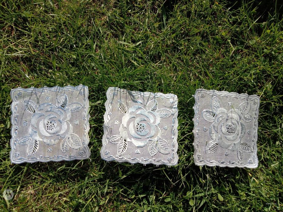 Sprzedam 5 małych serweteki srebrne błyszczące