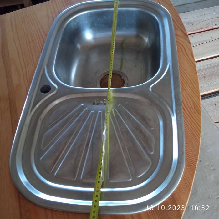 Мийка кухонна з кутовою столешнею