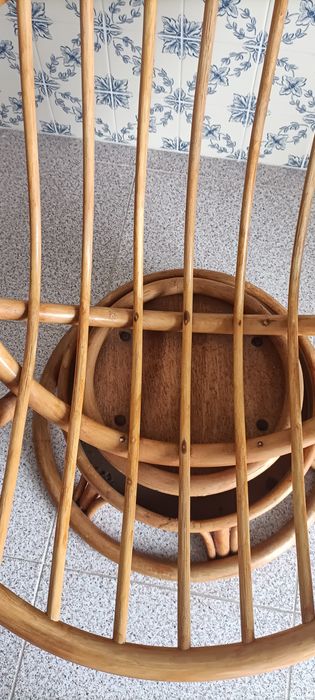 Cadeira Bambu com almofada