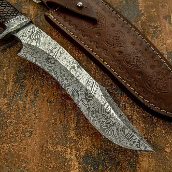 IMPACT nóż Bowie myśliwski Damast z Damastu DM 894 m