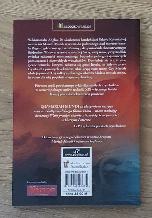 Nowa książka pt. "Mariah Mundi i szkatuła Midasa"  G.P. Taylor