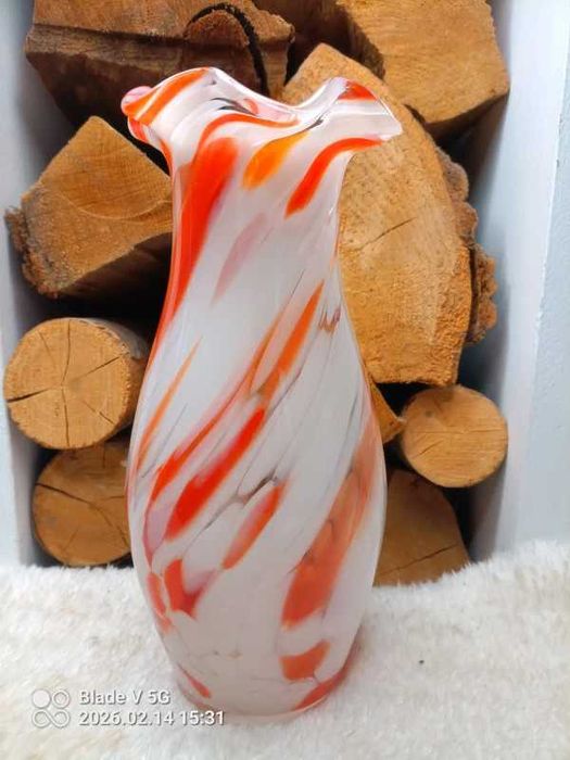 Piękny wazon multicolor PRL