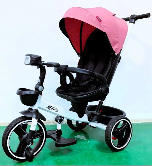 Дитячий триколісний велосипед коляска детский батьківська ручка