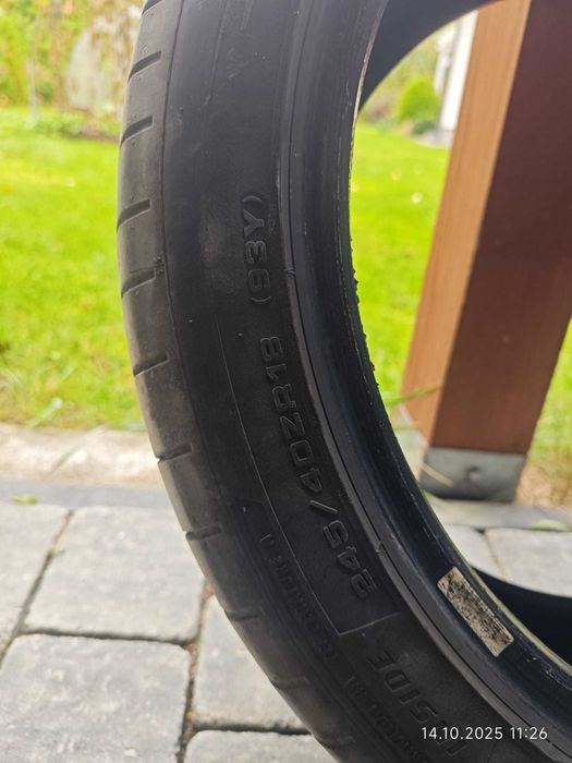 Opony letnie Dunlop Sport Maxx RT2 245/40/R18 93Y 2sztuki 6mm