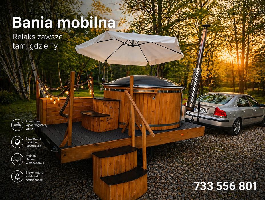 Mobilna Beczka Bania balia (impreza, kawalerski, panieński, urodziny