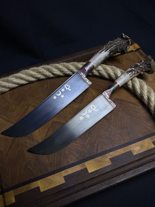 ‼️Узбецький пчак руківя з рогу косулі оригінал сталь ШХ15 Кухонний ніж Ніж пчак Узбецький ніж Оригінальний пчак шх15 Ріг косулі Кухонний пчак