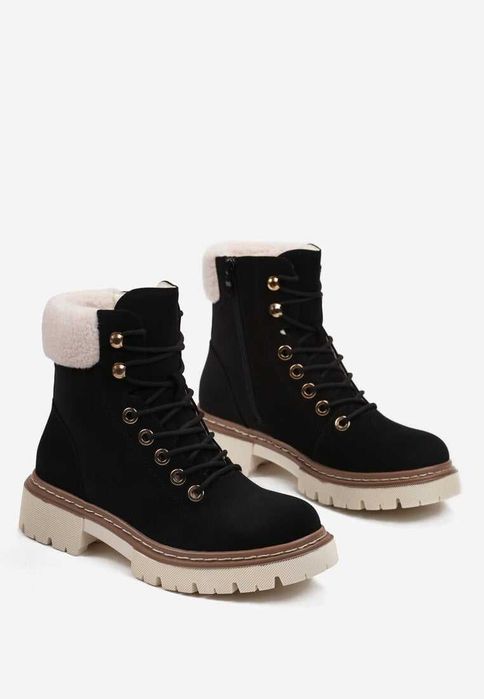 Traperki na grubej podeszwie