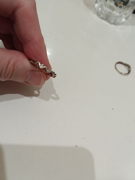 Кольцо с фианитом р.17-17,5