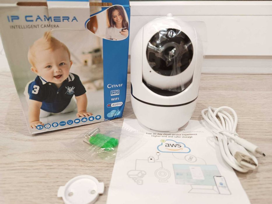 1080P, HD Smart камера Wi-Fi, комнатная, видеоняня, icam365, НОВАЯ