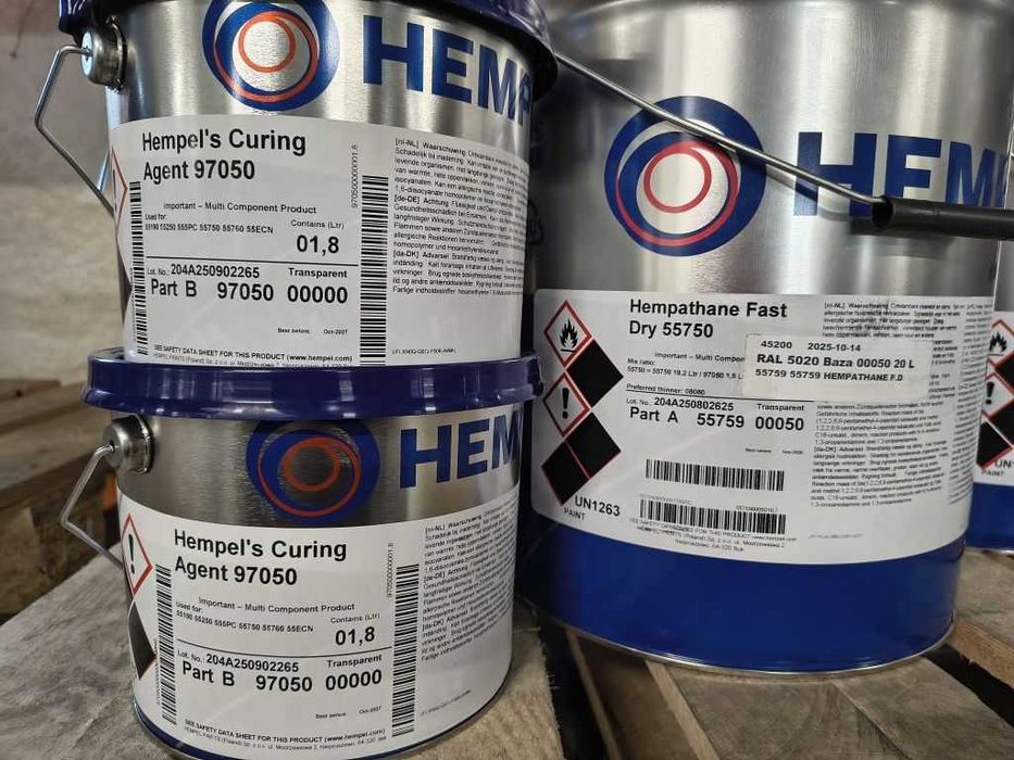 Farba okrętowa poliuretanowa HEMPEL, SIGMA, kolory RAL