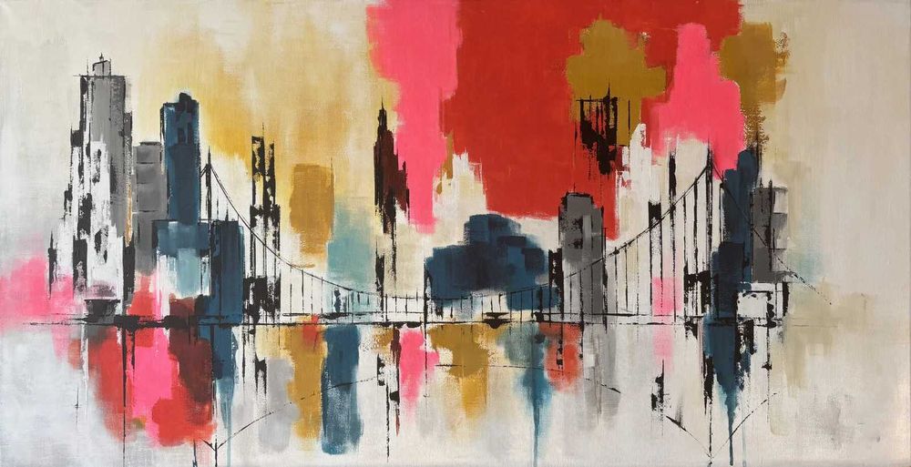 Vendo obra de arte original intitulada "The Look of Lisbon", da conceituada artista norte-americana sediada em Lisboa, Kerry Pastine.