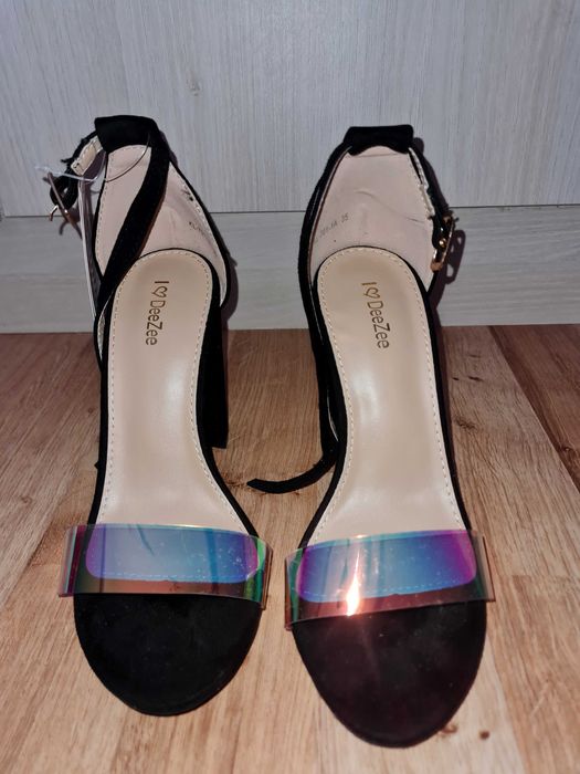 Sandaly Deezee  transparentne Essential czarne r 35 NOWE z metką