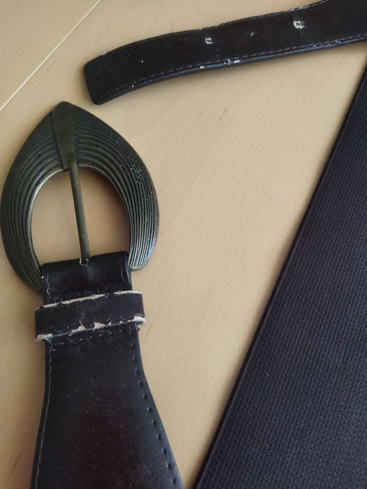 Pasek brązowy 95cm z gumą