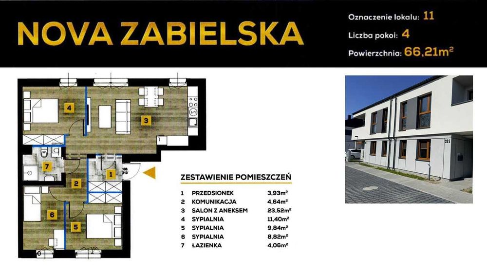Do wynajęcia zupełnie nowe, komfortowe mieszkanie 4-pokojowe o powierzchni 66,22 m², zlokalizowane na zamkniętym osiedlu, na granicy Wawra i Gocławia.