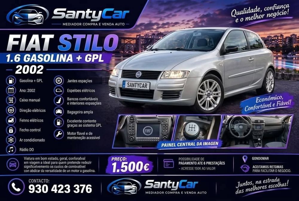 Fiat Stilo Gasolina e Gás de 2002