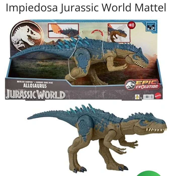 Dinossauros Allossaurus e Chasmossauro Mattel Oficiais