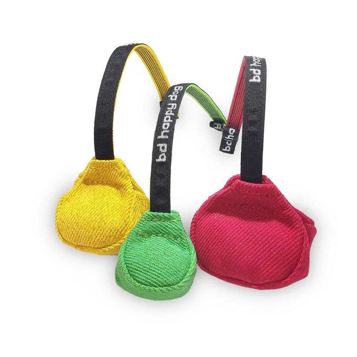 Piłka dla psa saszetka z uchwytem prostym fi +/-12cm, materiał ringowy