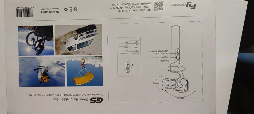 Gimbal 3 axis feyutech compatível com GoPro