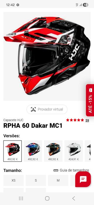 Capacete HJC RPHA 60 Dakar