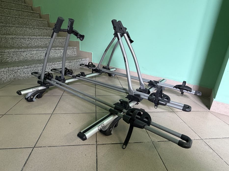 Bagażnik rowerowy na relingi kompletny