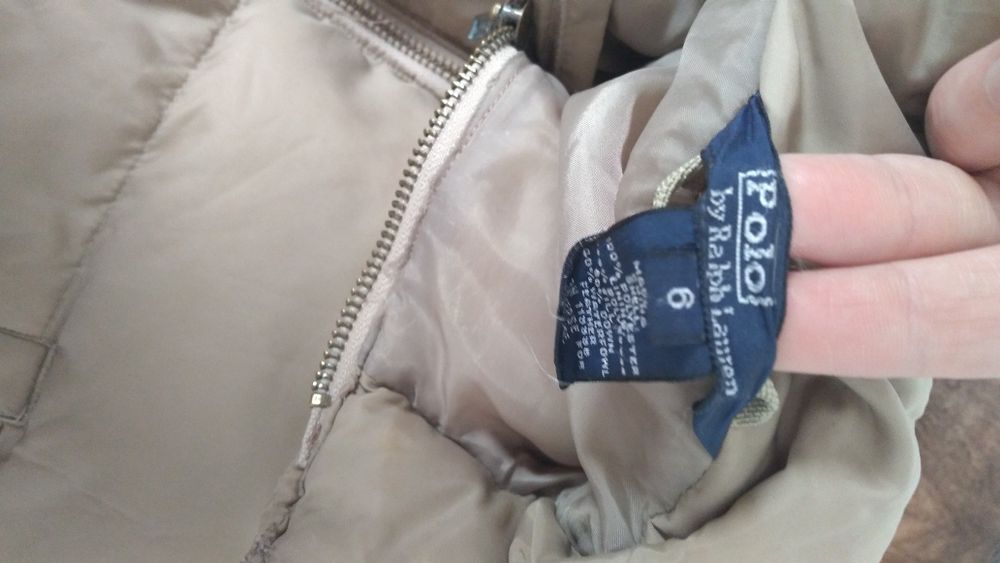 Piękna beżowa kurtka chłopięca Ralph Lauren 116