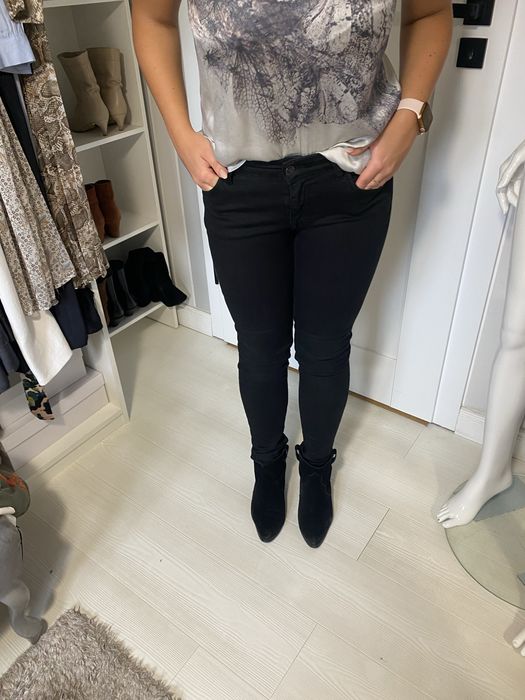 Czarne spodnie jeansowe Tiger 30/32 rurki