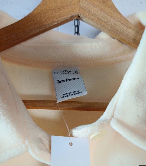 Urban Outfitters Iets Frans Żółty Polarowy Płaszcz Koszula Oversize S