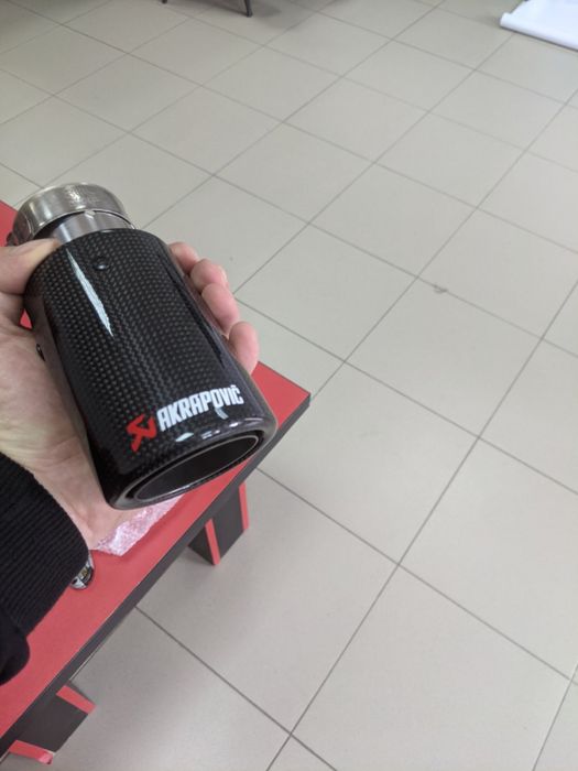 Насадка Akrapovic акрапович глушитель выхлоп карбон труба двойная54/76