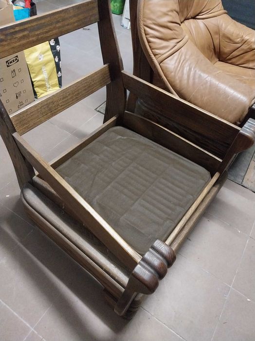 Sofàs em pele natural madeira maciça