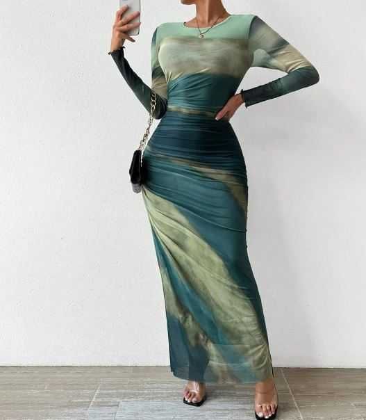 Шикарное длинное платье, новое