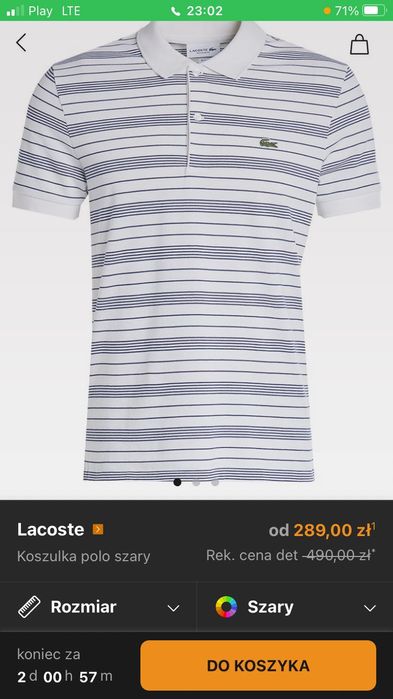 Koszulka polo lacoste oryginalna rozmiar m
