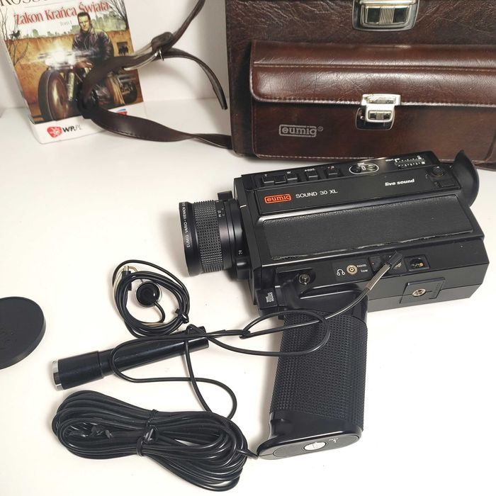 Kamera Filmowa Super 8 z dzwiękiem EUMIG SOUND 30 XL Torba Mikrofon