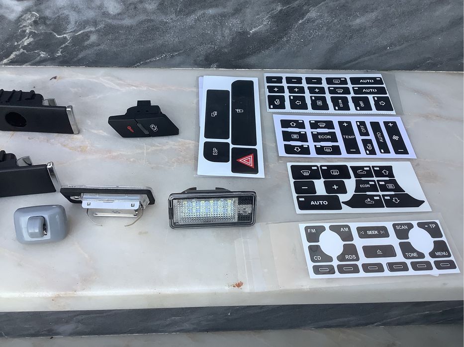 audi kit reparacao climatronic radio manete porta luvas clip palas