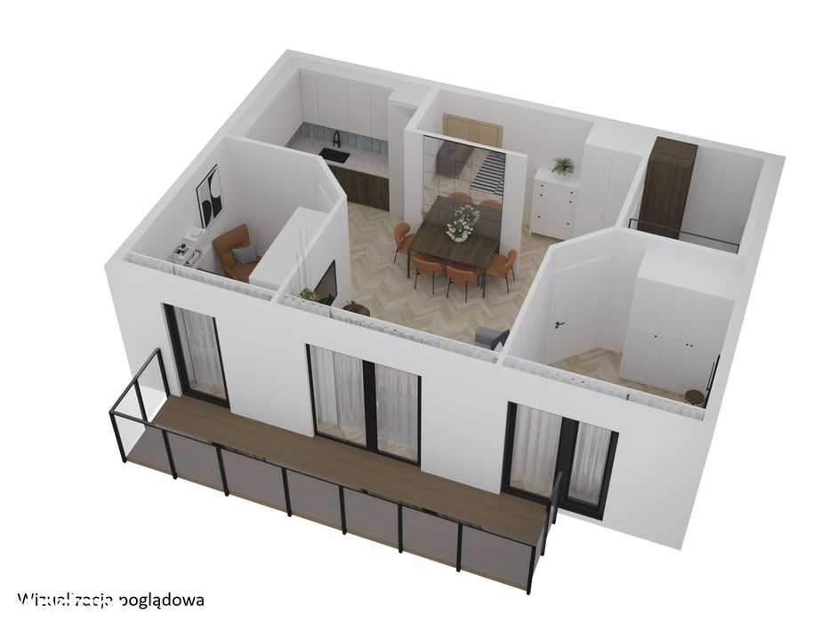 Przemyślany układ | 3 pokoje | Duży balkon