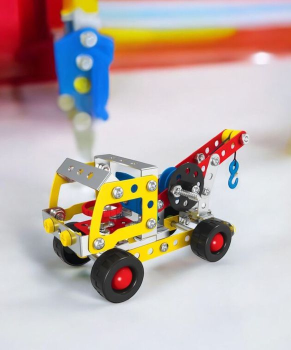 5-в-1 Детский металлический конструктор Строй техника. Подарок Машинка