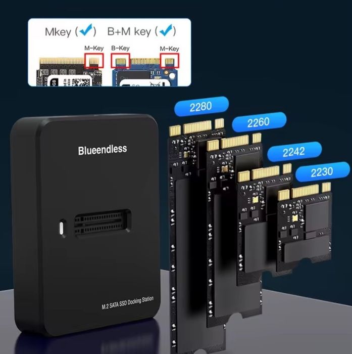 (НОВЫЙ) Док-станция для жесткого диска SSD M.2 SATA NGFF / M.2 NVME