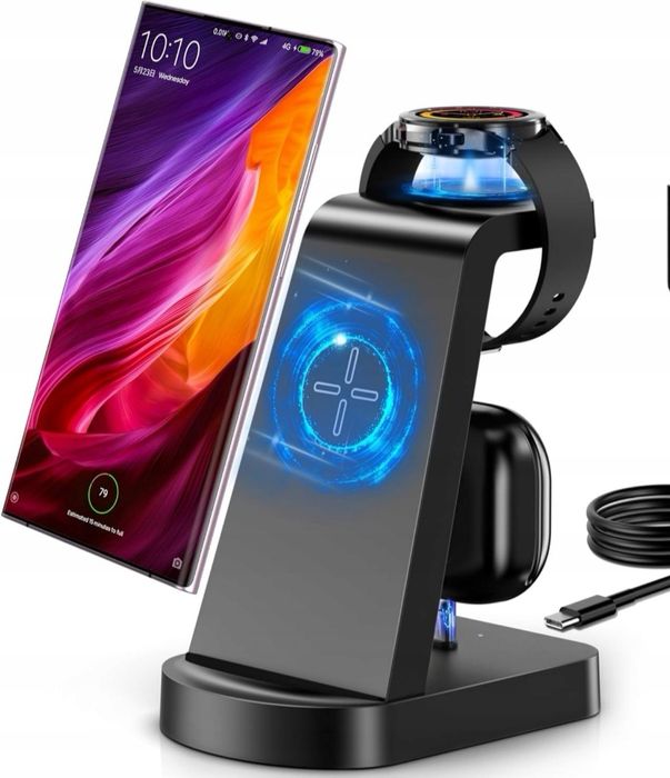 Ładowarka indukcyjna CKCN 3 w 1 G618 bezprzewodowa