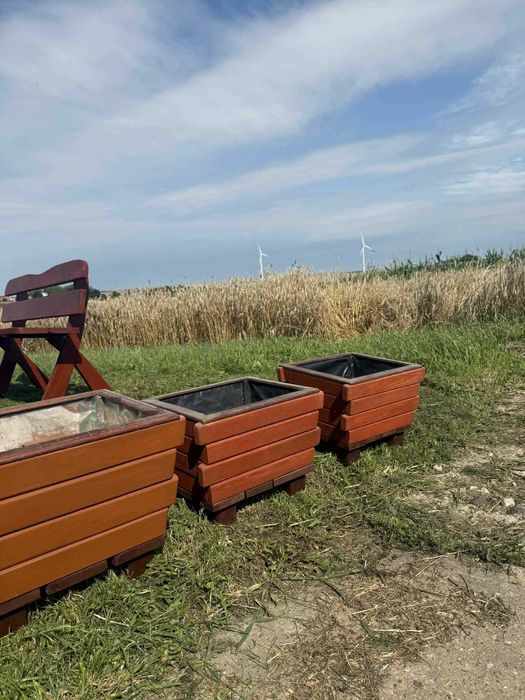 Donice ogrodowe drewniane świerk