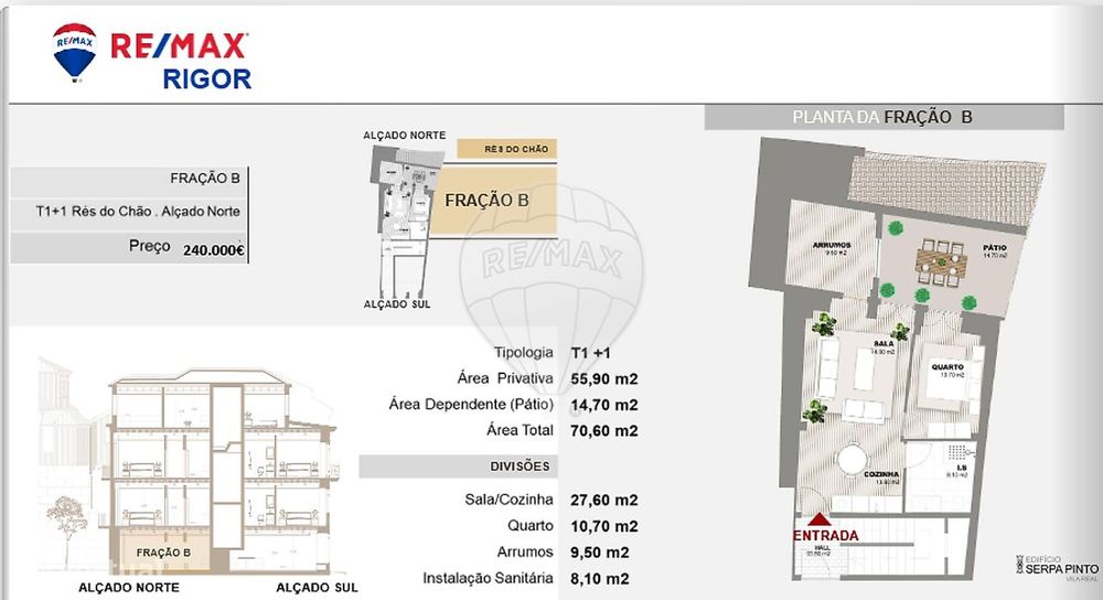 Apartamento T1 para venda