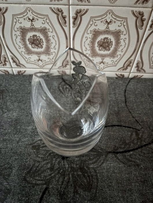 Vaso Artina flor metal vidro