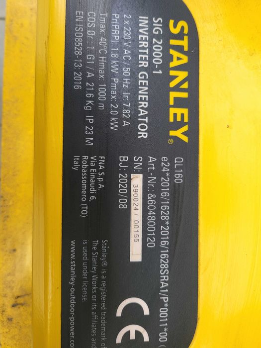 Agreagat Stanley 2kw nowy.