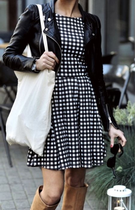 Sukienka Sugarfree rozmiar L  kratka czarno biała Kasia Tusk