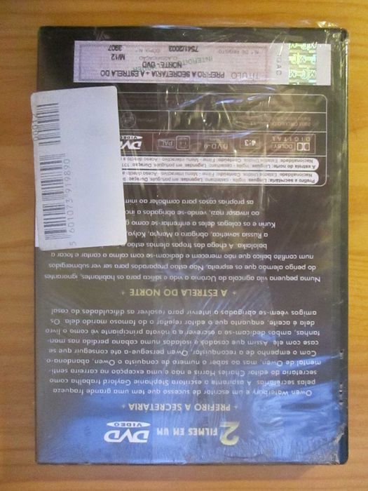 DVD com os filmes clássicos Prefiro a Secretária e A Estrela do Norte