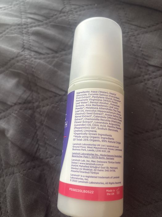 Lansinoh organic post-birth spray NOWY